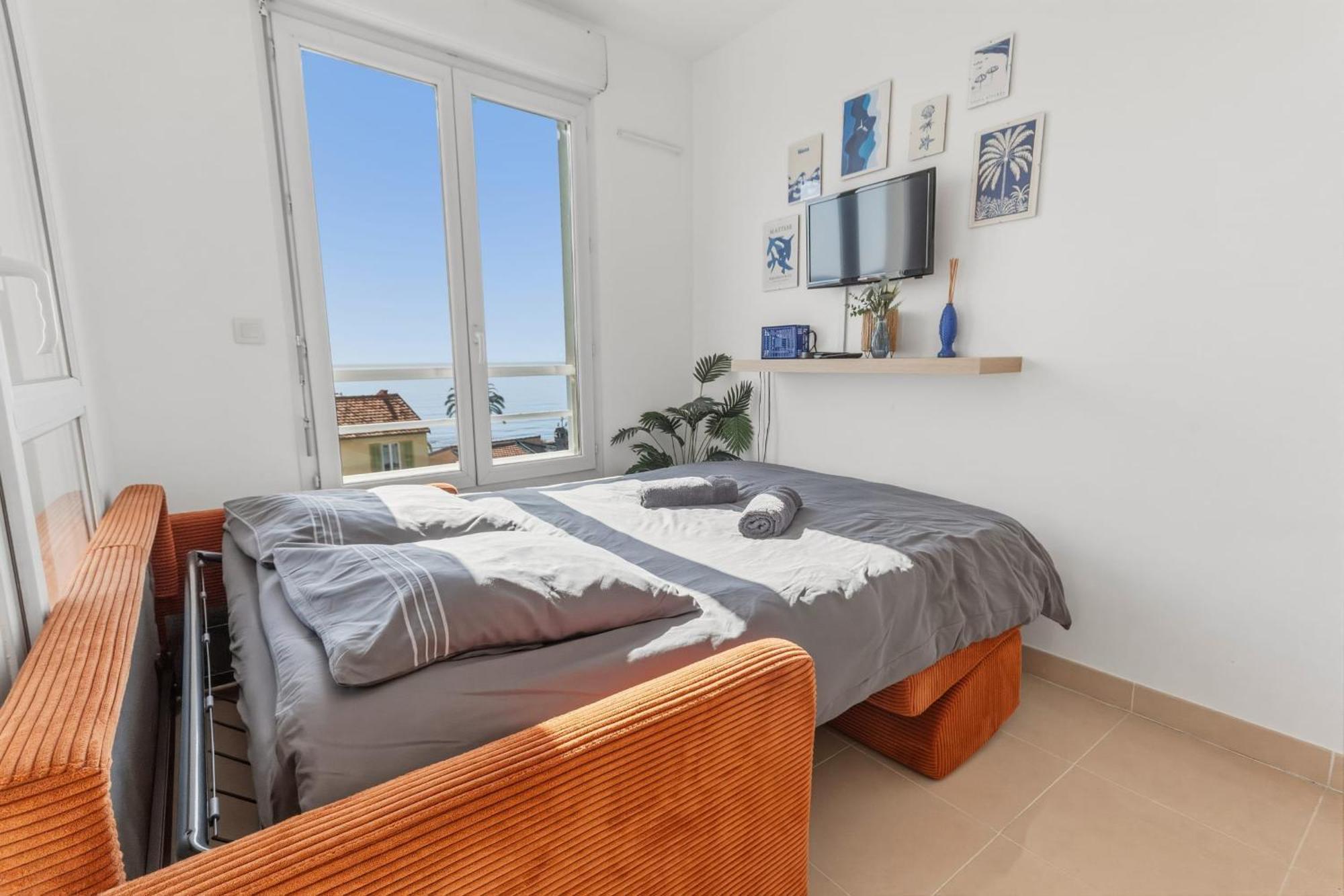 L'azur - Seaview - Ac - Tram - Wifi - Airport Apartment Nice