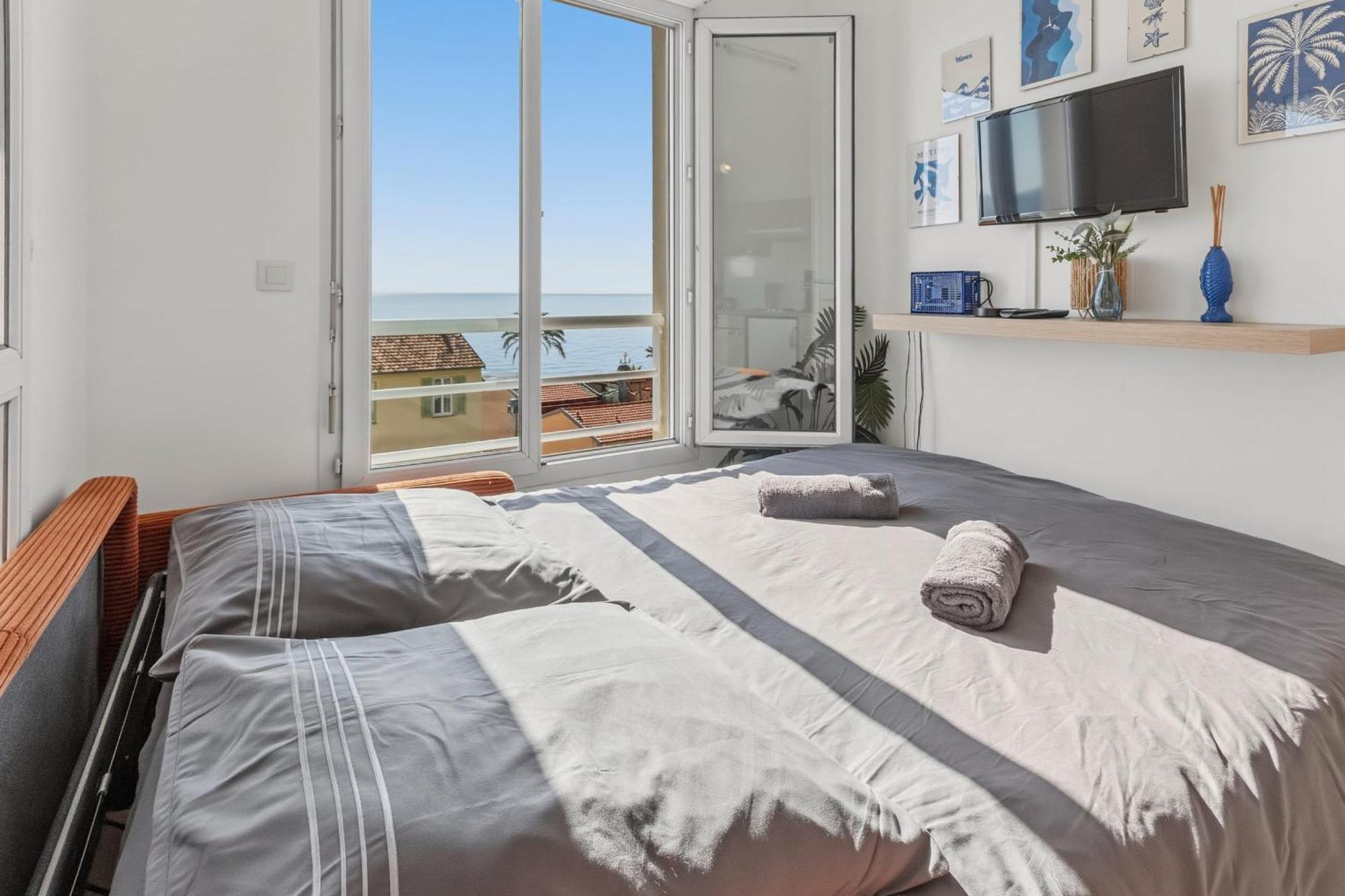 L'azur - Seaview - Ac - Tram - Wifi - Airport Apartment Nice