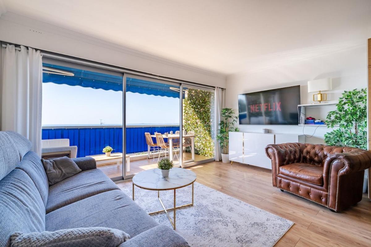 Sea View And Pool Premium Comfort With Ac And Wifi Apartment Nice