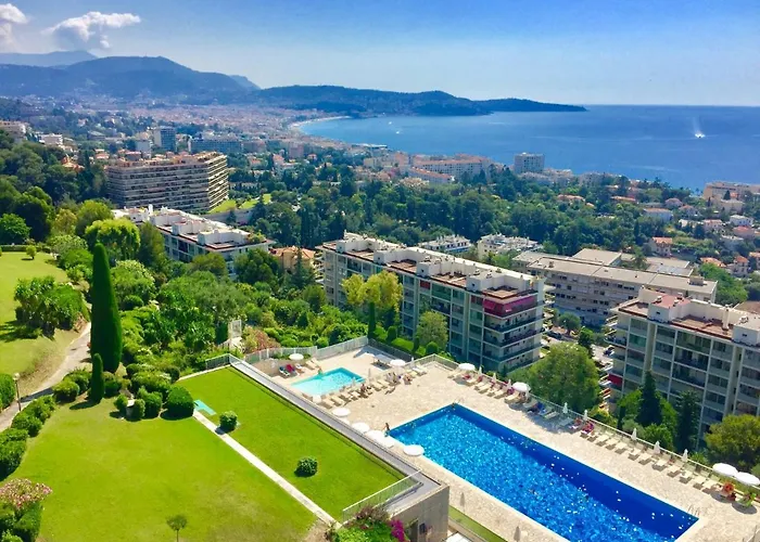 Appartement 2 Pieces Vue Mer A Nice Fabron Les Constellations Piscine 10Mn Promenade Des Anglais