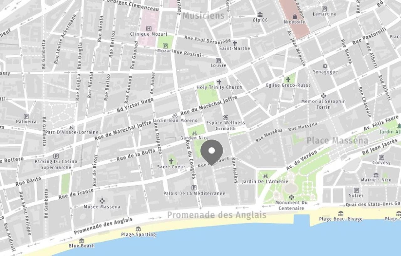Riviera: Hyper-central With Sea-view Balcony Apartamento Nice