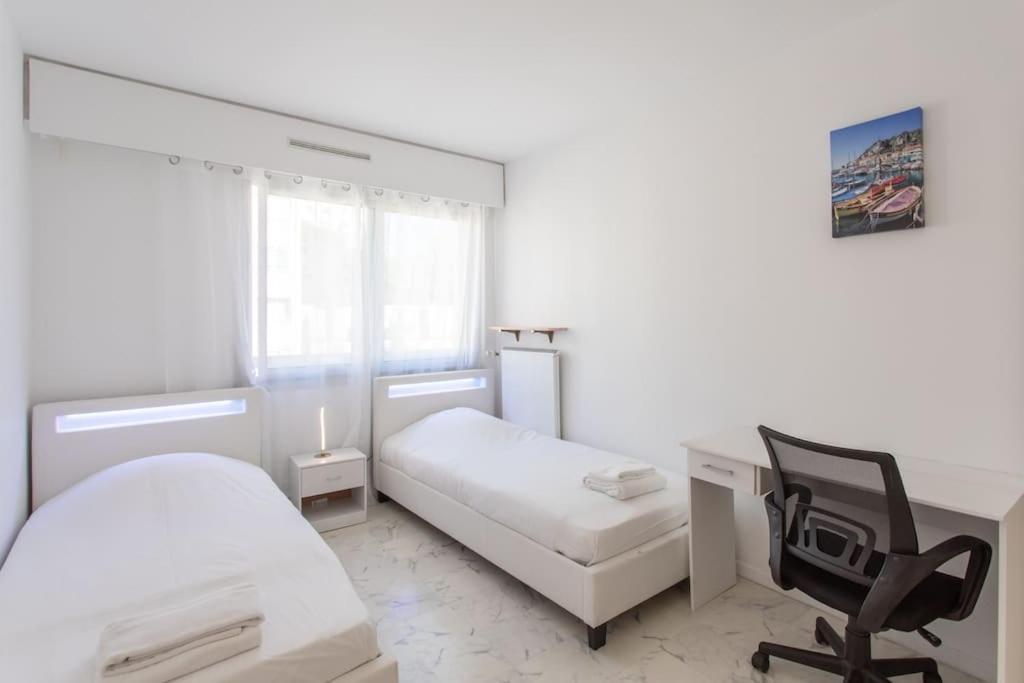 L28 Californie 1min Walk Sea 3bdr/ Ac & Balcony *