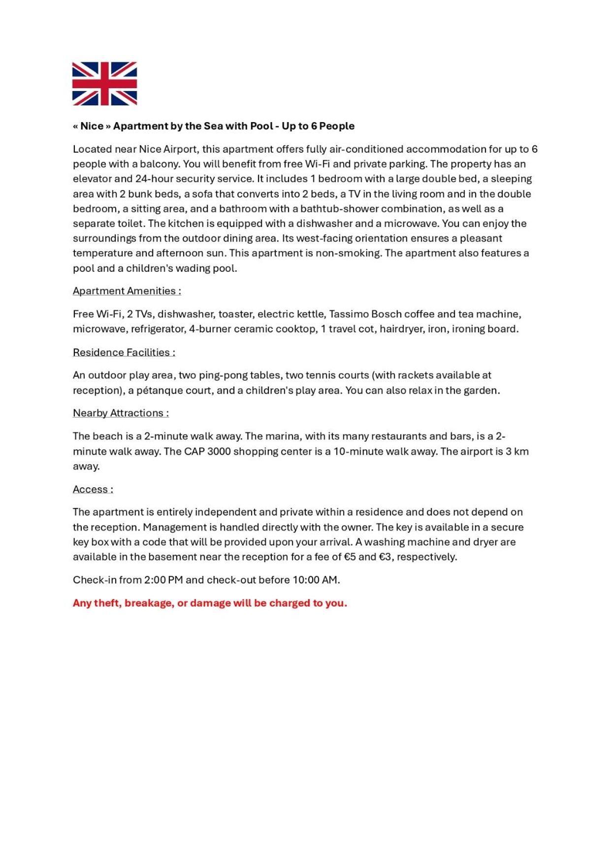 Seaside Pool And Tennis Apartment *