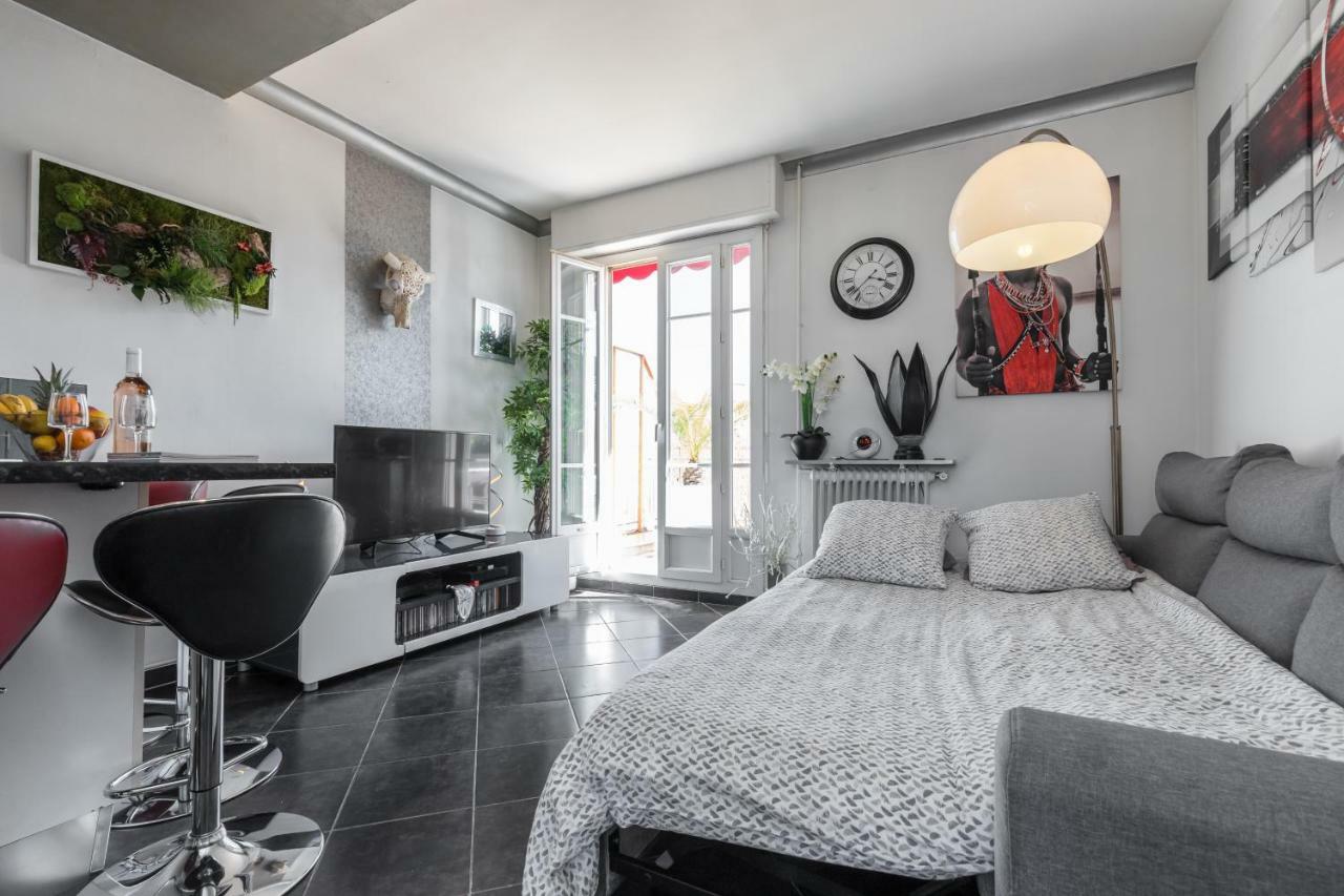 Le Mantega - F2 Moderne,centre Ville, 2 Grandes Terrasses,climatisation, Ascenseur Nice