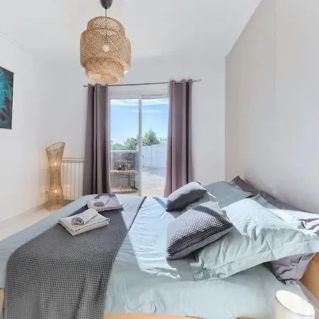 Superbe Climatisee Avec Piscine Chauffee-terrasse-vue Mer Et Montagne Villa Nice