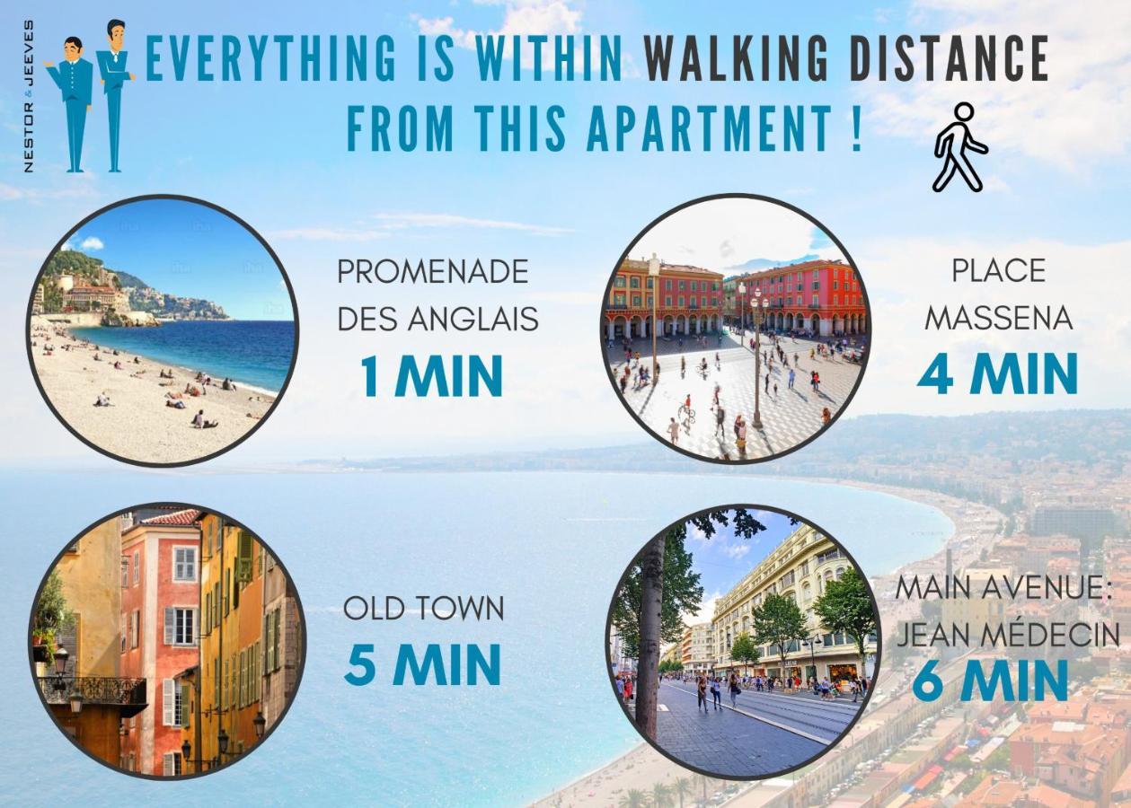 Nestor&jeeves - 1er Design - Hyper Center - Very Close Sea And Pedestrian Zone Apartment *