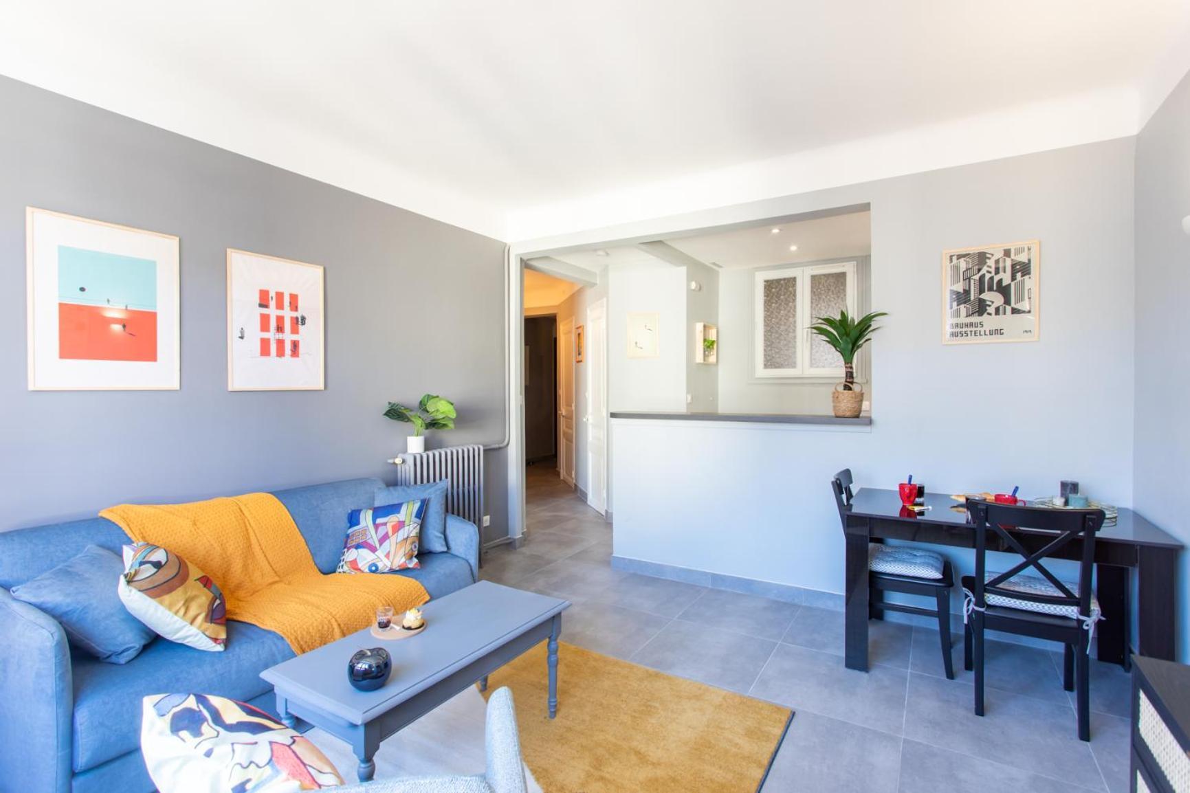 Apartment L12 Port Window 1bedroom Wifi 5mins & Nice's Cap