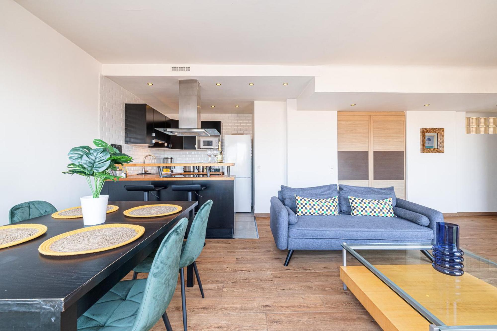 Open Sky Terrace Lage 1 Bdr & Parking Nice