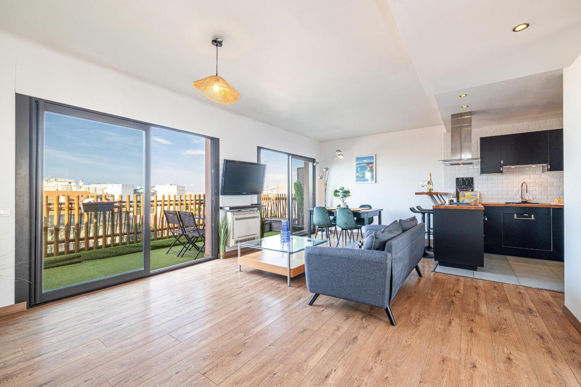 Apartment Open Sky Terrace Lage 1 Bdr & Parking Nice